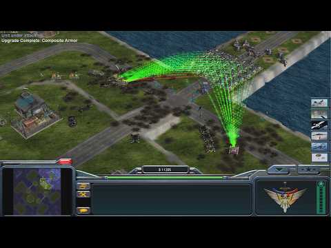 USA Laser - Command & Conquer Generals Zero Hour - 1 vs 5 HARD Gameplay
