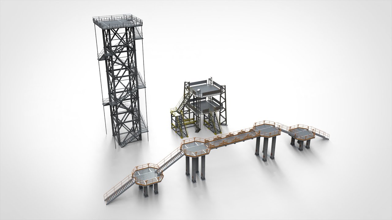 Schody science-fiction 2 Model 3D