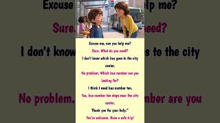 Easy English Conversation for Beginners | Asking for Bus Directions | Daily English Practice