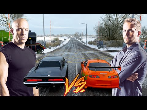 Dominic Toretto VS Brian O'Conner - Dodge Charger VS Toyota Supra - Forza Horizon 3
