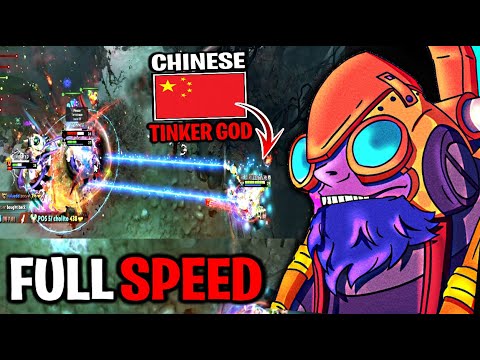 Meet this Chinese TOP TINKER GOD Full speed fast hand Dota 2 7.28c Tinker Gameplay.