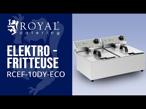 Video - Elektro-Doppel-Fritteuse - 2 x 10 l - 6400 W - ECO - Royal Catering