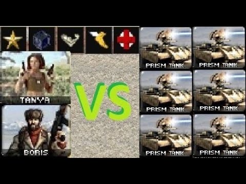 Fully Upgraded Tanya / Boris vs Prism Tanks: Red Alert 2
