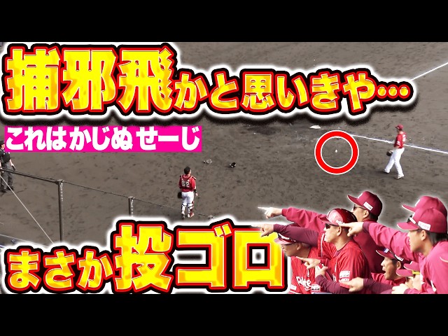 【かじぬ せーじ】キャンプでも珍『キャッチャーファウルフライ→ピッチャーゴロ』【風の仕業】