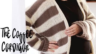 How to tunisian crochet a cardigan • the coffee cardigan part 1 • YarnHookNeedles
