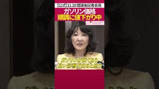 ガソリン価格値下がりによる影響［ 政治 片山さつき 財務省 ］