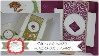 Zauberkarte - Shutter card Deutsches Tutorial - Peek-a-boo-Karte mit Produkten von Stampin´Up!