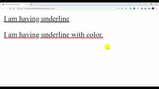 CSS - How to underline text on html