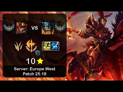 Jarvan IV Jungle vs Olaf - EUW Challenger - Patch 25.18