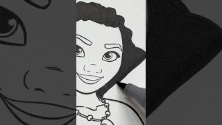 How to Color Disney Moana #coloring #shorts #moana #disneyprincesscoloringpages