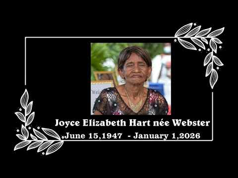 Death Announcement - Joyce Elizabeth Hart née Webster
