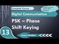Phase Shift Keying PSK Definition Waveform Bandwidth Multi Level PSK Modulation Demodulation