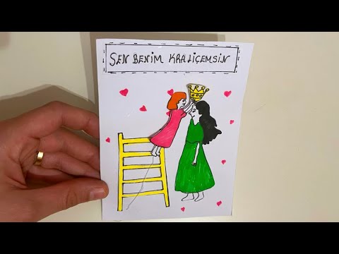 Anneler Günü Hediye Kartı 🩷🎉 #diy #mother #keşfet