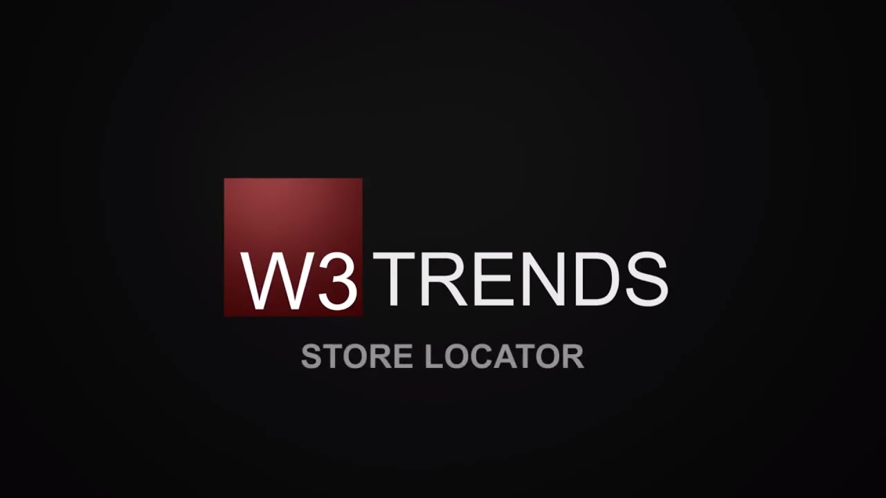Store Locator ‑ W3 Demo