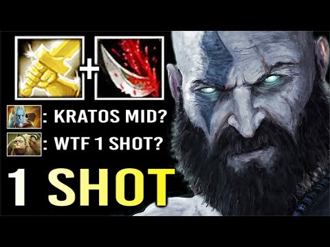 "KRATOS" MID IS BACK! Crazy 1 Hit Kill Farming Heroes vs PRO Lancer Cancer Epic Gameplay WTF Dota 2