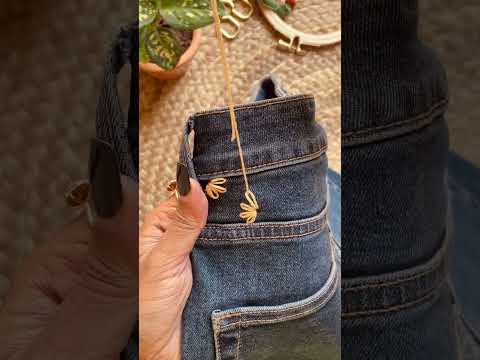 Jeans Embroidery, it’s a therapy.!  #embroidery #embroideryartist  #embroiderydesigns #shorts #short