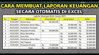 Download lagu Cara Membuat Laporan Keuangan Otomatis dengan Excel | Mudah & Praktis! mp3