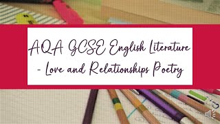 Love and Relationships Poetry: how to respond to an essay question (AQA GCSE English Literature)