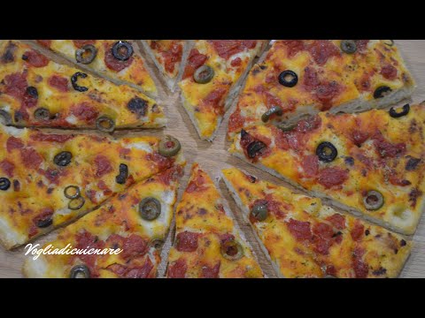 Focaccia al pomodoro e olive - Idratazione 90%