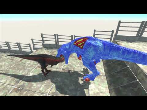 SUPERMAN T-REX DEATH FALL - Animal Revolt Battle Simulator