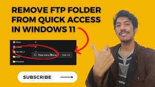 Remove FTP Folder From Quick Access in Explorer Windows 11