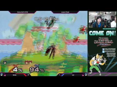 Come On!! 1/7/16 - Smile (Marth) vs. Vivi (Marth) - SSBM Losers Finals