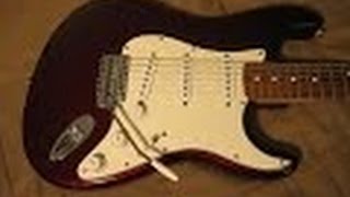 Video thumbnail for 2001 Midnight Wine Fender Stratocaster MIM Facelift By Scott Grove by Groovy Music Lessons