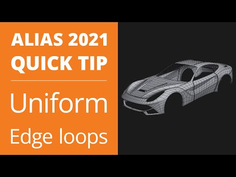 AUTODESK ALIAS 2021 QUICK TIP: How to Get Uniform Spacing Between Edge Loops with Align to Curve