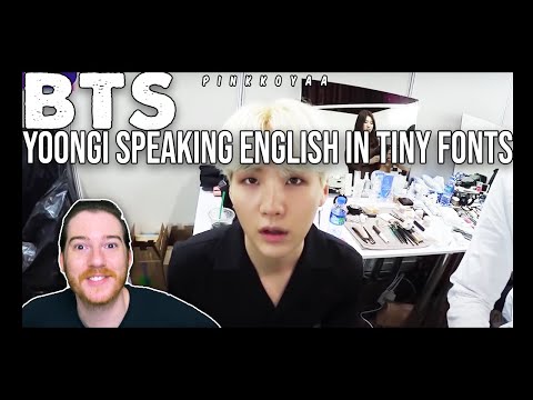 BTS: Min Yoongi Speaking English in Tiny Fonts REACTION [BTS ROAD MAP] 💜