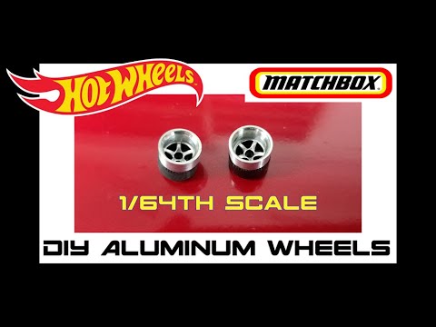 DIY Custom Bespoke 1/64th Scale Aluminum Wheels & Tires for HotWheels, Matchbox, and Diecast builds.