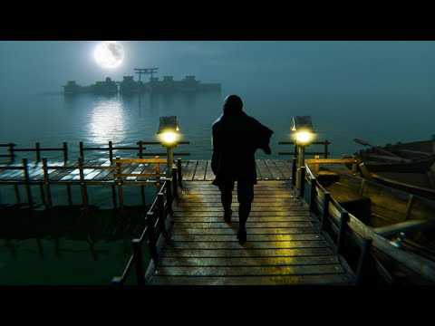 YouTube thumbnail for Nightfall Assassin Walk - Blender Scene Animation