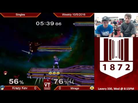 Krazy Kev vs. Mirage - VT Smash Singles 10/5/2016