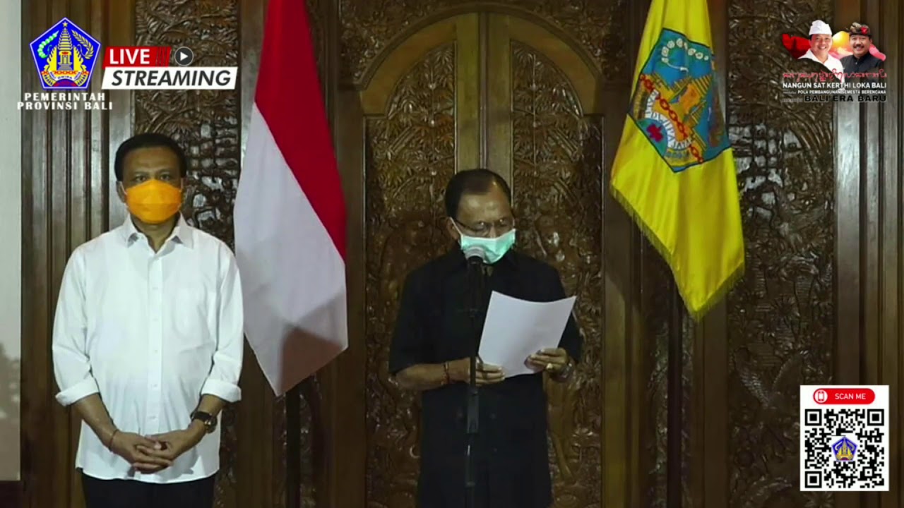 Siaran Pers Gubernur Bali Terkait Perkembangan Penanganan Covid-19 di Bali