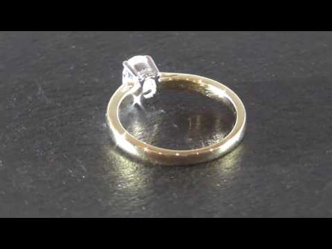 0.5ct diamond ring 18ct gold oval solitaire hallmarked certificate E colour VS1