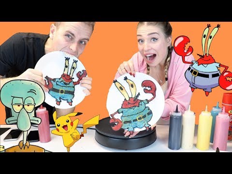 Pancake Art Challenge - Bibi vs Julian !! 😈 | Julienco