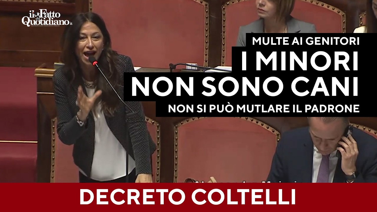 "I minori non sono cani", "Sicurezza? Non siete in grado", decreto coltelli in Senato