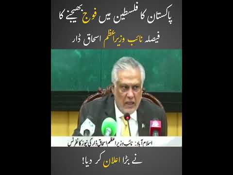Pakistan’s Deputy Prime Minister Ishaq Dar Press Conference | Strong Support for Palestine