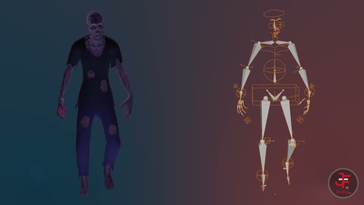 Zombie Andag 3D Model