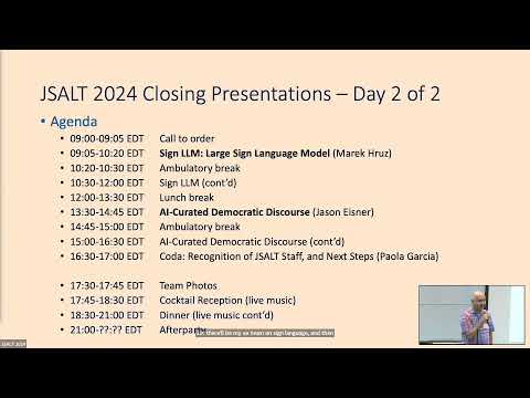 JSALT 2024 - Final Presentations