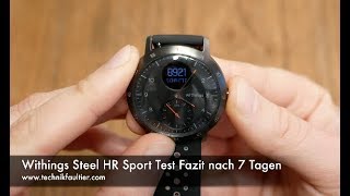 Withings Steel HR Sport Test Fazit nach 7 Tagen