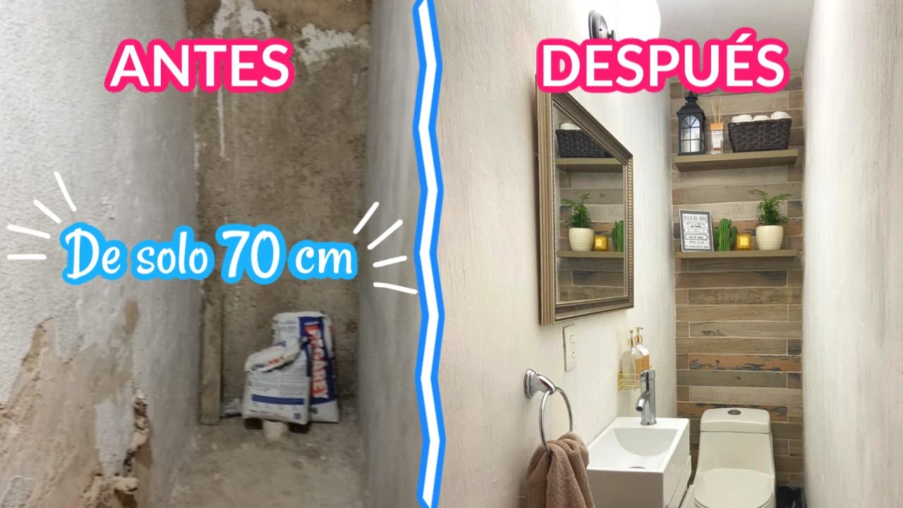 HICIMOS UN BAÑO DE SOLO 70 CM DE ANCHO