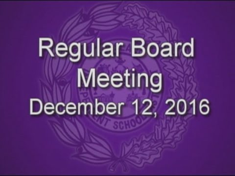 Weslaco ISD Regular Board Meeting 12-12-16
