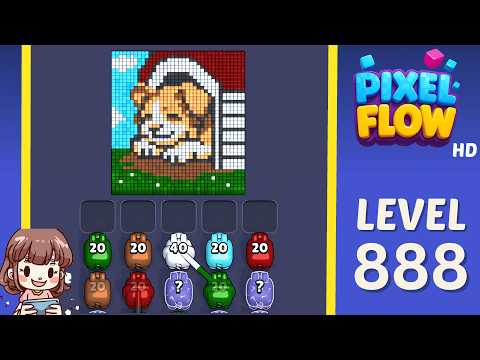 Pixel Flow Level 888 Walkthrough