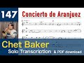 Concierto de Aranjuez (1975) – Chet Baker Trumpet Solo Transcription 147