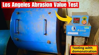Abrasion value test of aggregate by Los Angeles Abrasion Machine