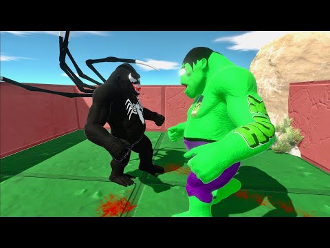 VENOM GORO VS HULK GORO DEATHRUN - ANIMAL REVOLT BATTLE SIMULATOR || tauPlays sims eps53