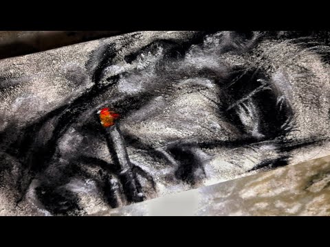 Smoking Man Charcoal Drawing // Abstract Art //Step by Step