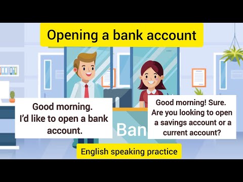 English Conversation About Opening A Bank Account | English Speaking And Listening Practice