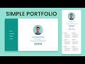 Simple Portfolio Website With React Tailwind Tutorial