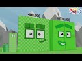 Looking For Numberblocks Comparison 4 To 4 000 000 GIANT Numberblocks Number Pattern Colourblocks